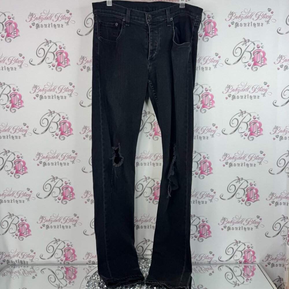 rag & bone jeans bottoms pants rips Black Distressed Skinny leg standard issue